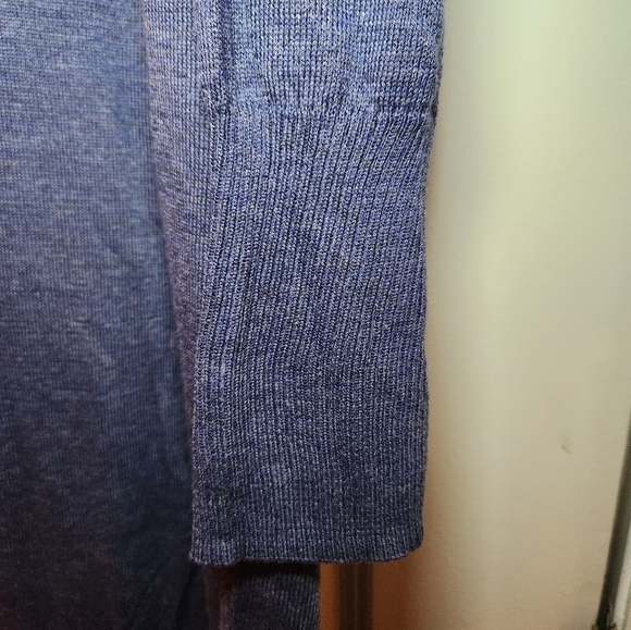 POOF APPAREL CARDIGAN 3/4 SLEEVE BLUE SOFT TUNIC WOMENS MEDIUM COTTON BLEND - Picture 5 of 8